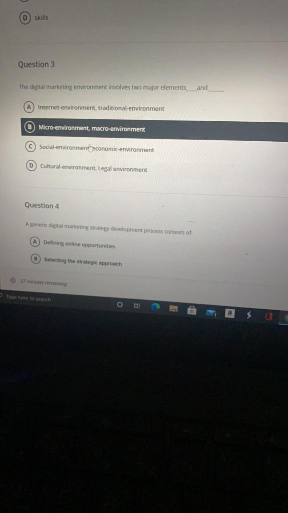 skills Question 3 The digital marketing