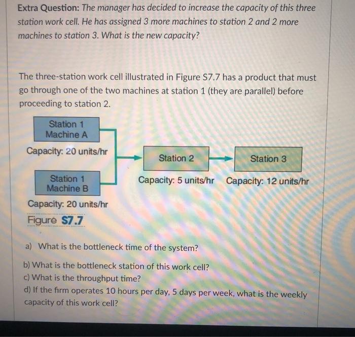 Extra Question: The manager has decided to