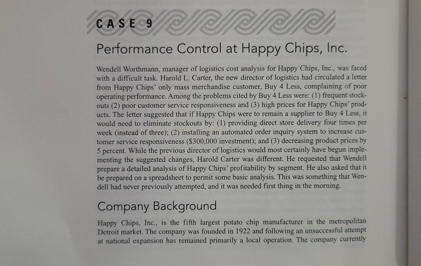 Prepare an income statement for the Case Study.