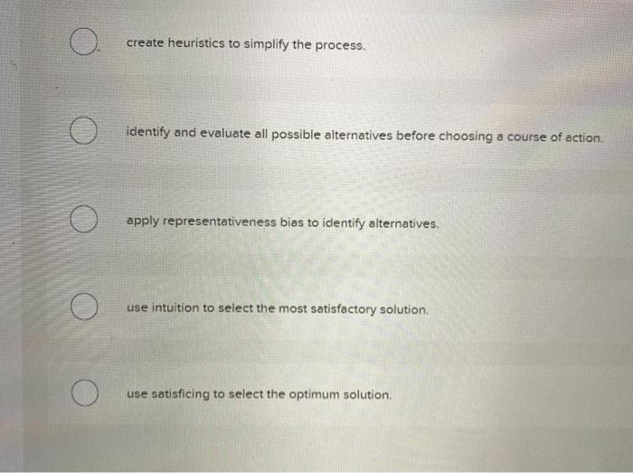 In the classical model of decision making,