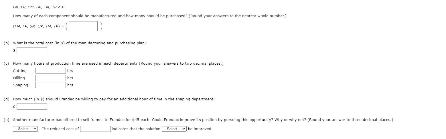 A linear programming computer package is needed.