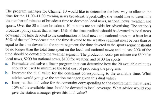 PLEASE USE EXCEL IF YOU ANSWER THE QUESTION. THIS