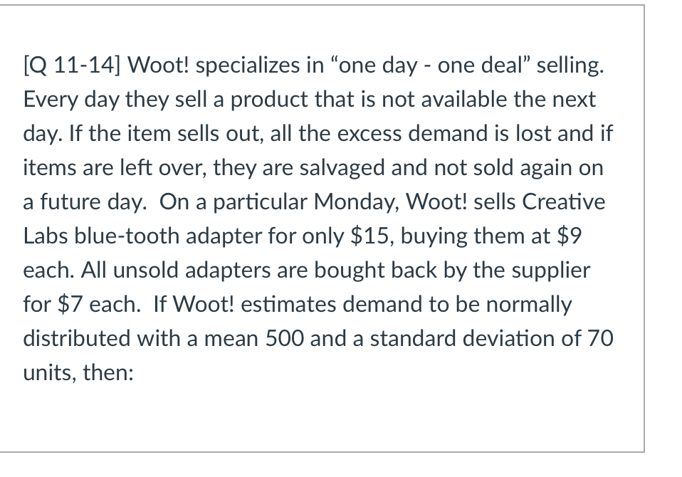 A consultant with an MBA from DESB advises Woot!