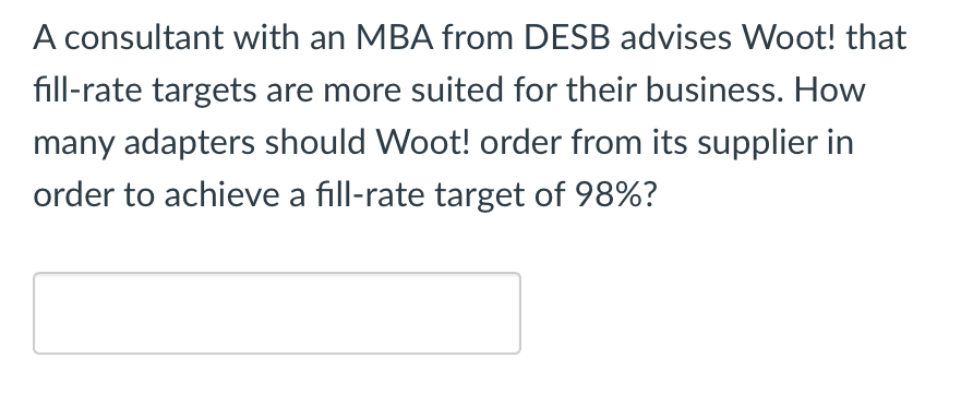 A consultant with an MBA from DESB advises Woot!