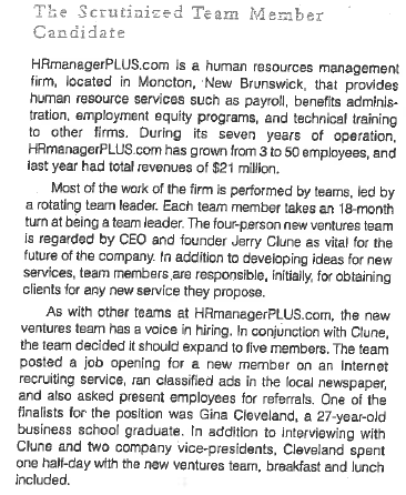 Q: Which team member do you think made the most