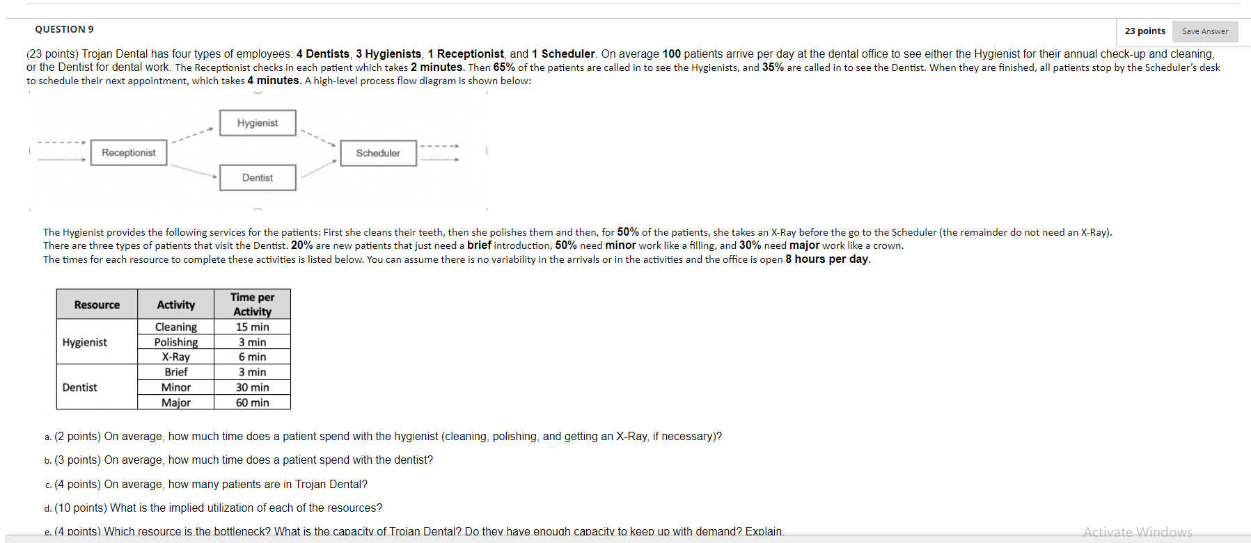 QUESTION 9 23 points Save Answer (23 points)