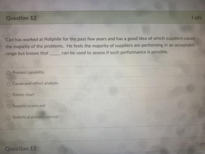 Question 11 1 pts Maria has been a purchasing