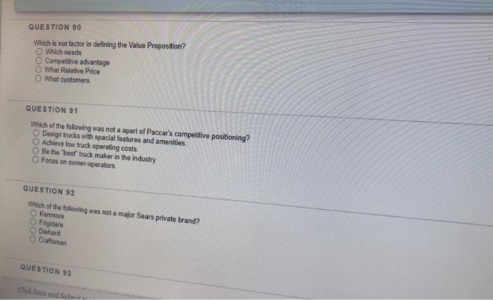 QUESTION 90 Which is not factor in defining the