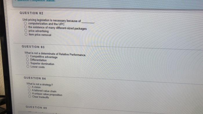 QUESTION 90 Which is not factor in defining the