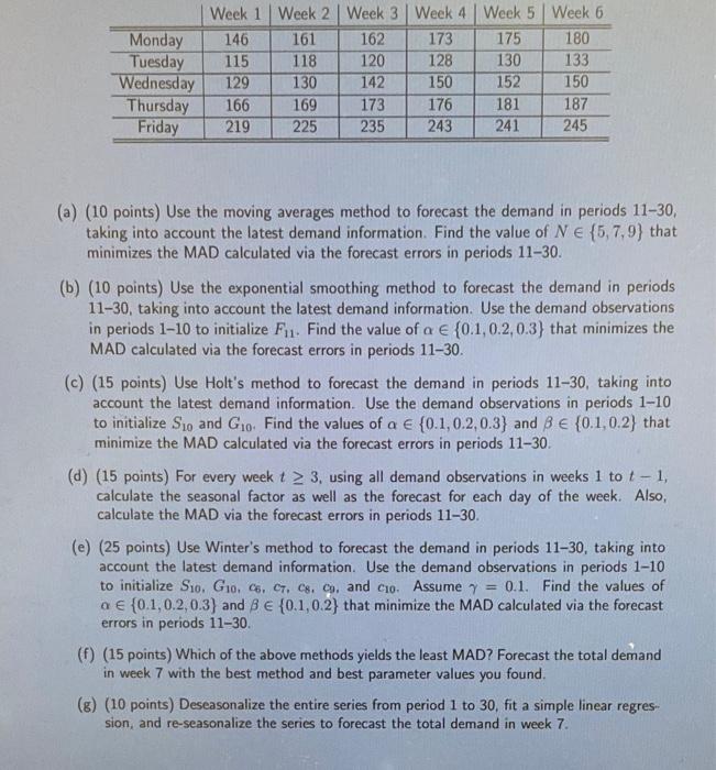 Could you please check b to g? (a) (10 points)
