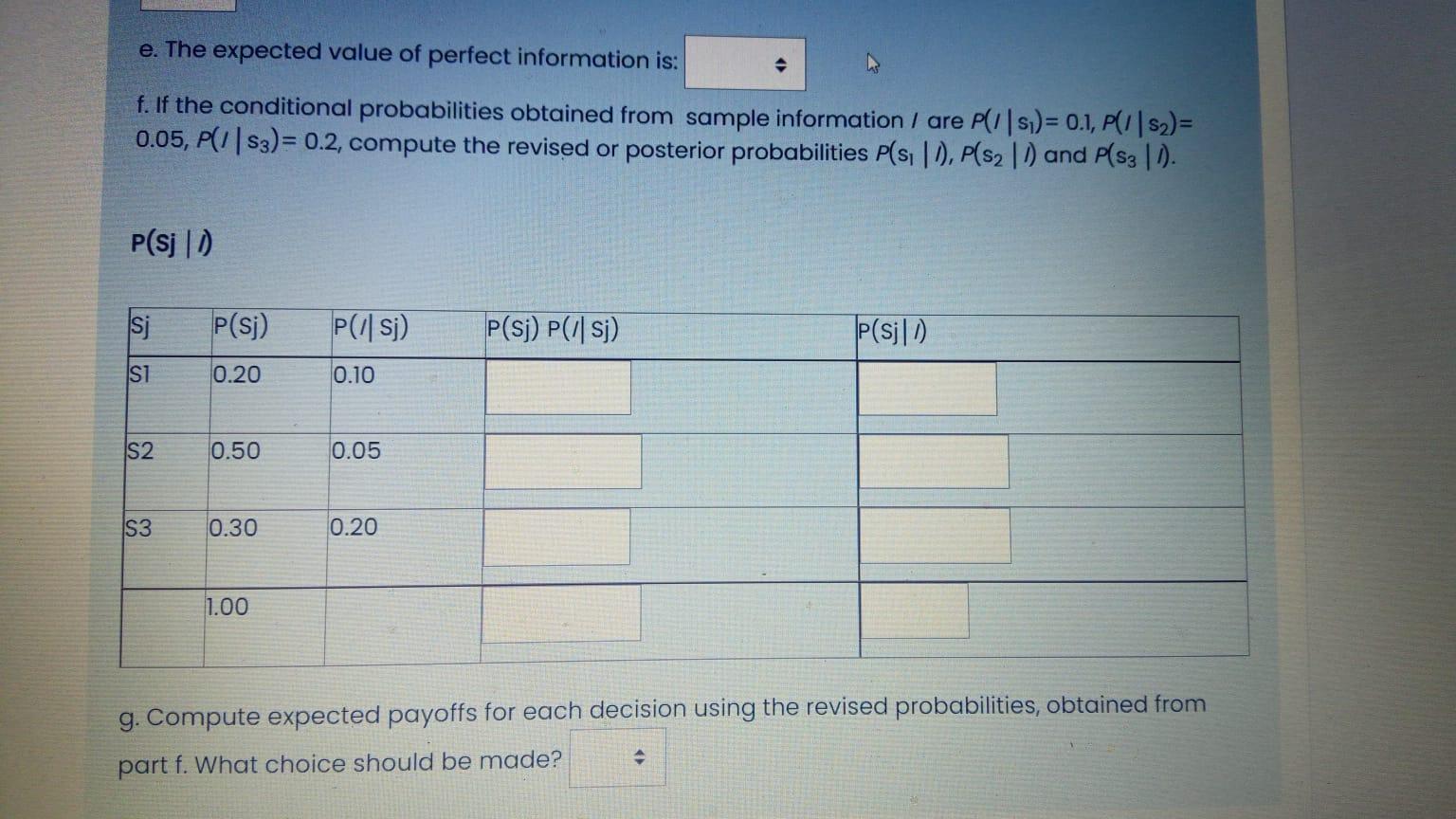 A cost payoff table is given as Cost Payoff Table