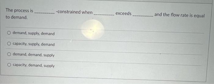 The process is -constrained when exceeds and the