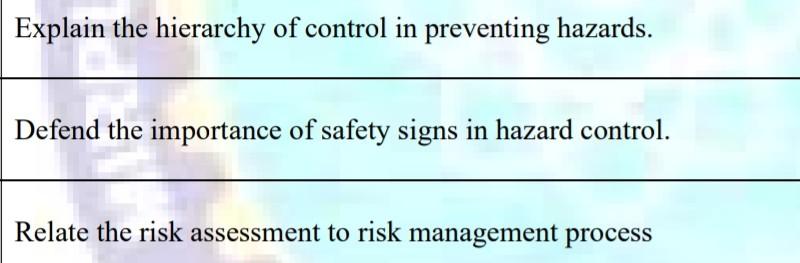 It's about Occupational health and sciences..