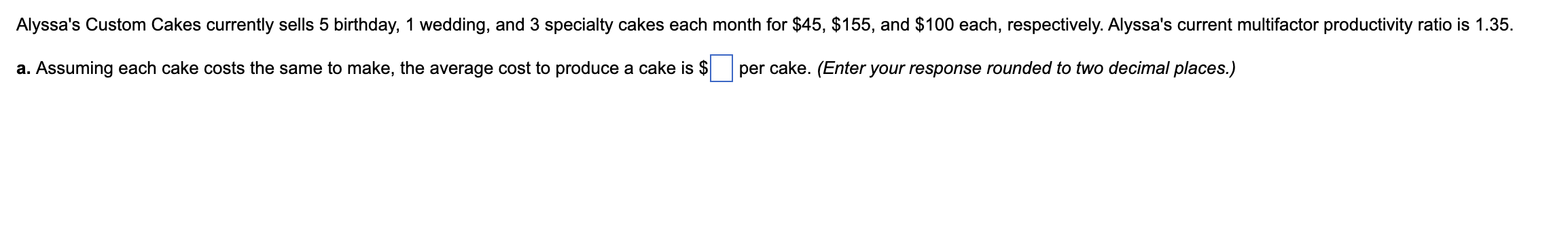 Alyssa's Custom Cakes currently sells 5 birthday,