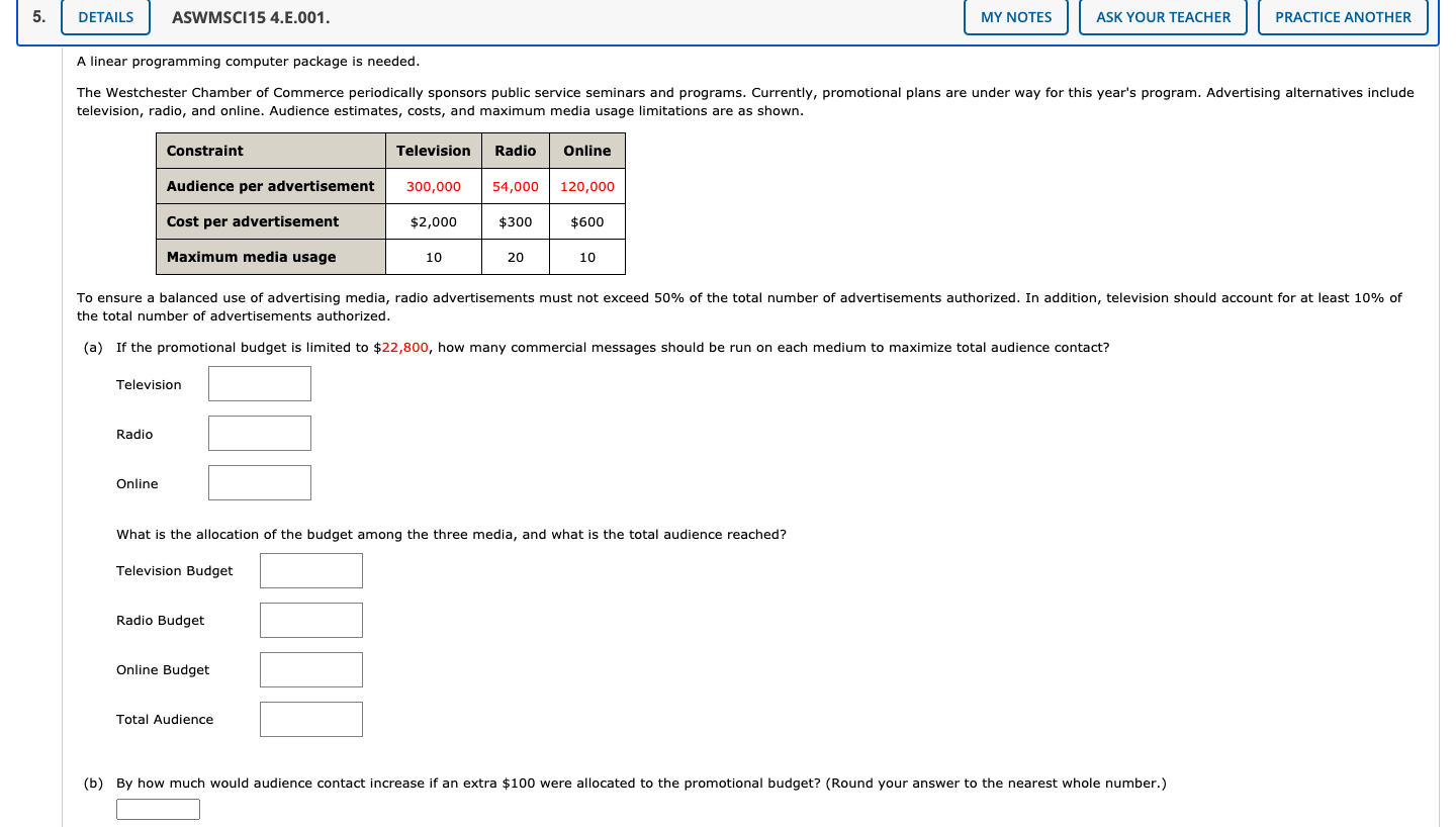 MODULE 1: LP & LP APPLICATIONS (QUESTION 5) 5.