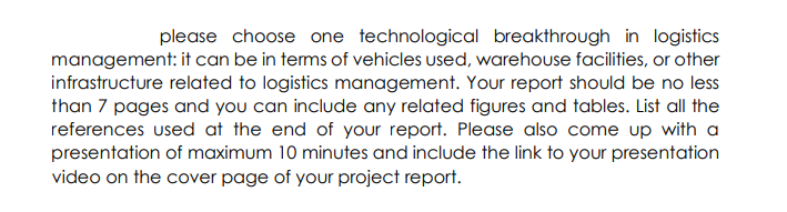 PLEASE write the report for 8 pages. Thank you in