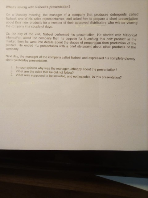 What's wrong with Mabeel's presentation? On a