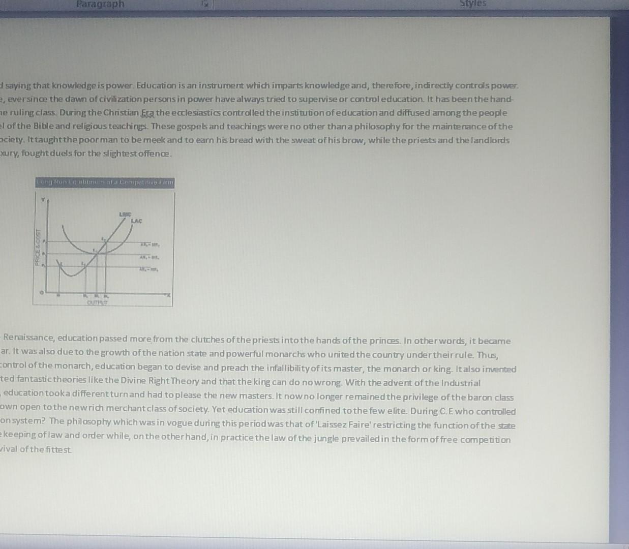 Paragraph Styles 1 saying that knowledge is power