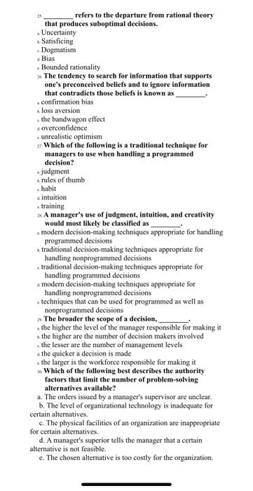 refers to the departure from rational theory that