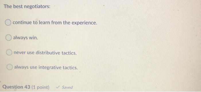 The best negotiators: continue to learn from the