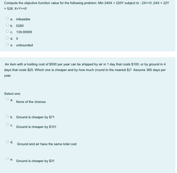 Compute the objective function value for the
