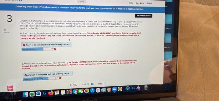 ps 6 # 3 Have & Sub Check my work mode: This