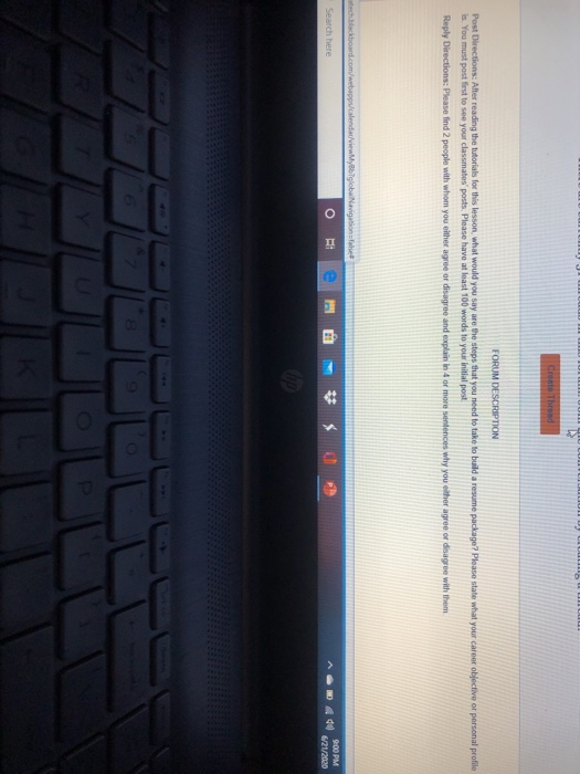 Create Thrond FORUM DESCRIPTION Post Directions: