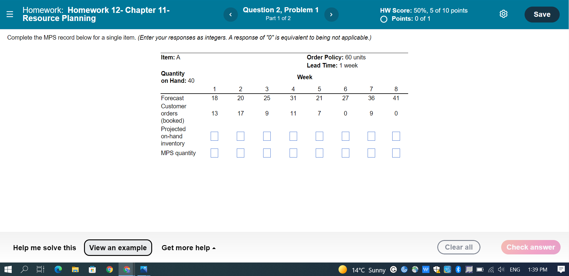 Homework: Homework 12- Chapter 11- Resource