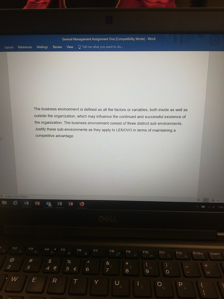 General management General Management Assignment