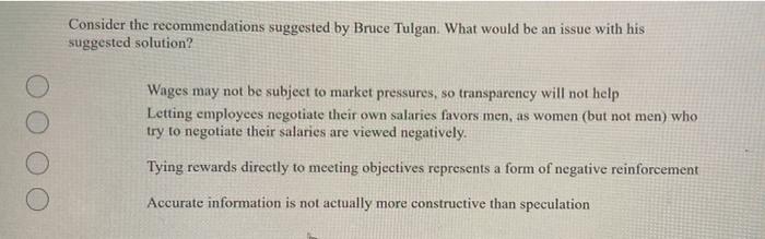 Case study (when salaries arent secret) Consider