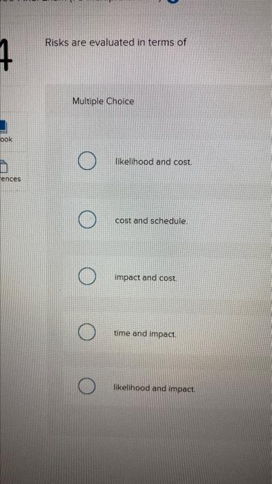 4 4 Book rences aw 11 Multiple Choice likelihood