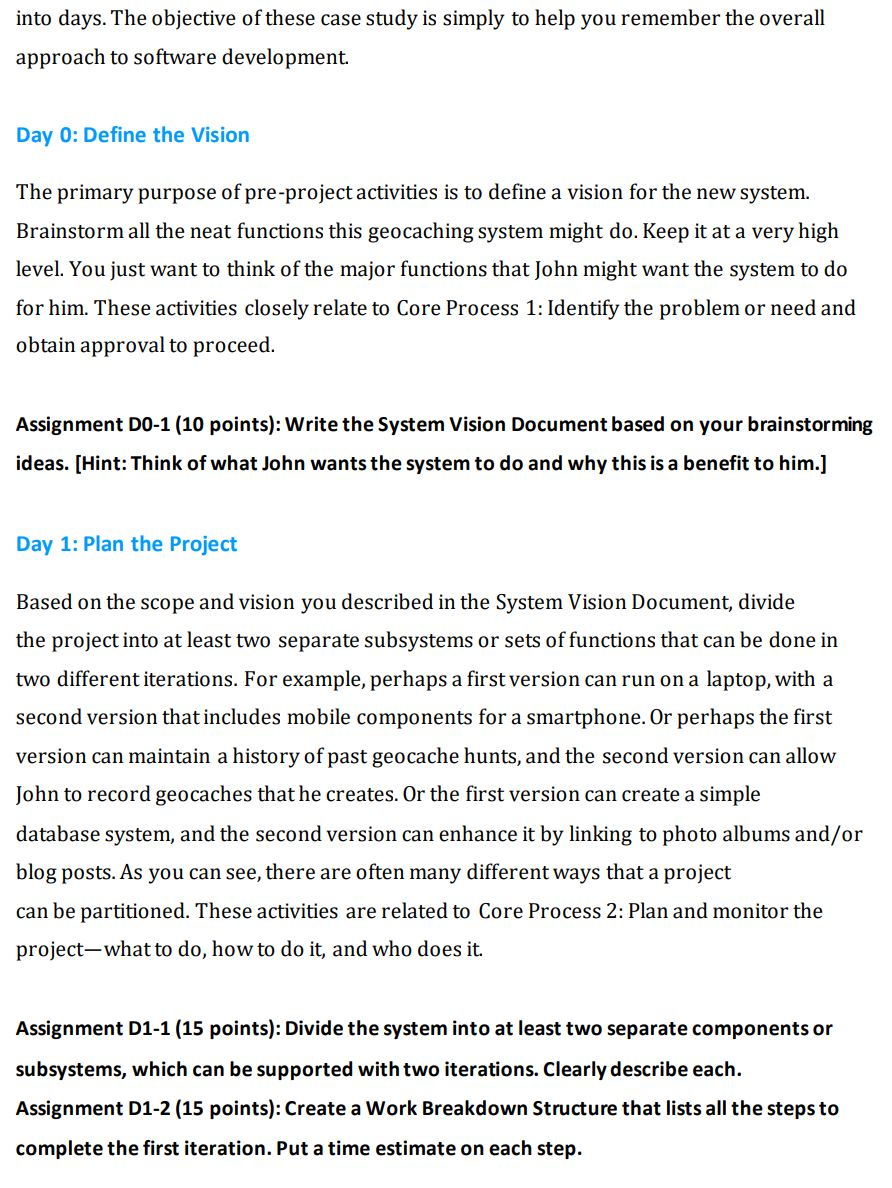 Assignment help with D0-1 through D1-2 using