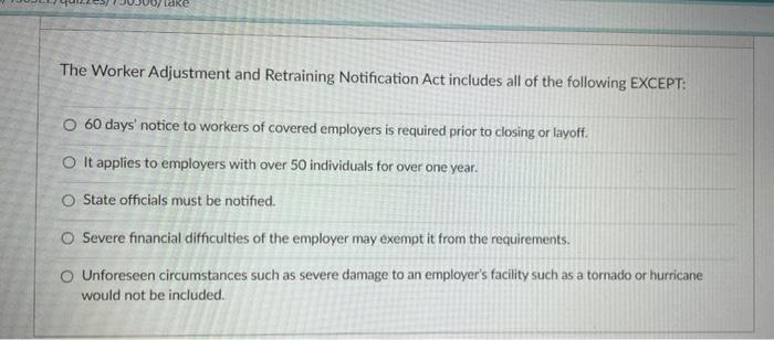 Lake The Worker Adjustment and Retraining