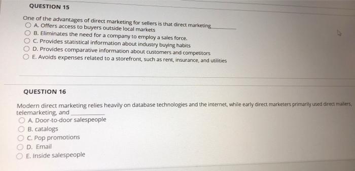 only answer , without explain QUESTION 15 One of