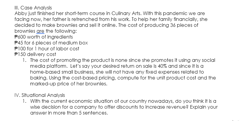 II. Identify the distribution channel being used.