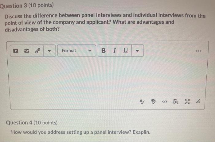 Question 3 (10 points) Discuss the difference