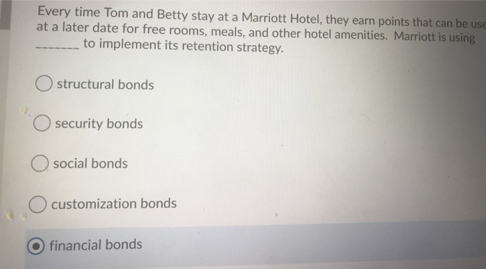 Every time Tom and Betty stay at a Marriott