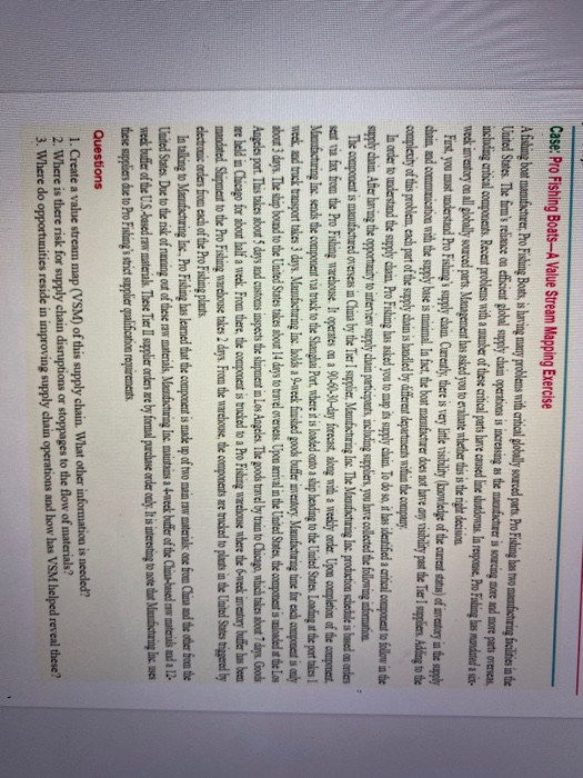 . Case: Pro Fishing Boats-A Value Stream Mapping