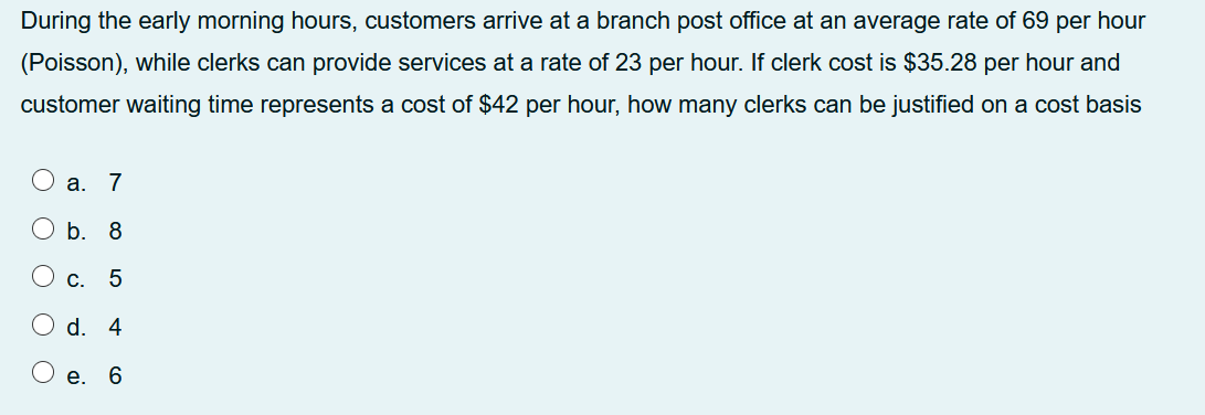 During the early morning hours, customers arrive