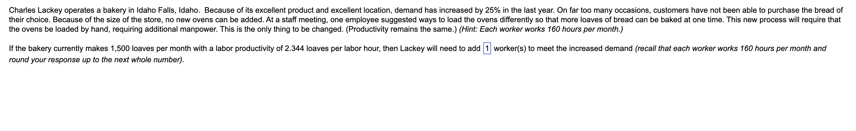 please answer same fomrat as question Charles