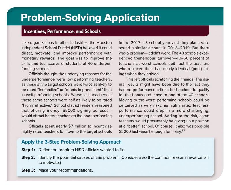 Problem Solving Application Incentives,