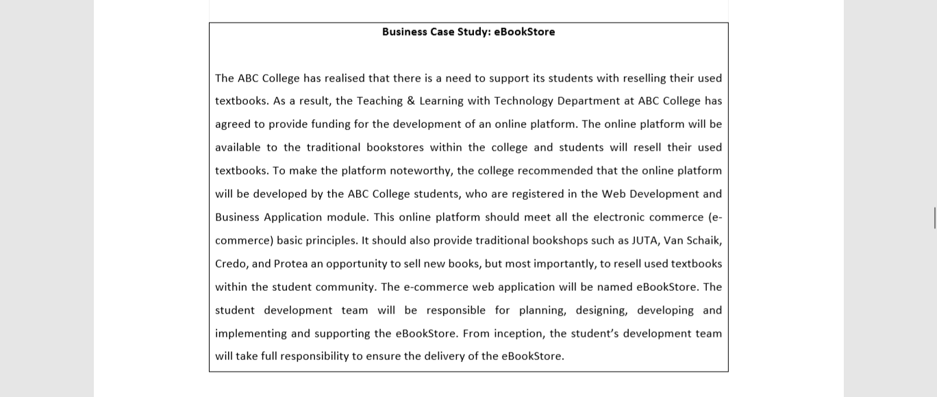 Please answer all questions as a Business Analyst