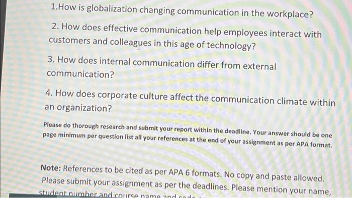 long questions and also provide refrence in apa