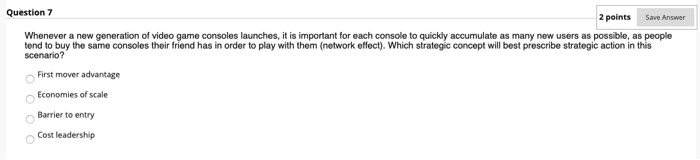Question 7 2 points Save Answer Whenever a new