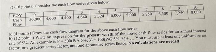 Need help woth this problem 7) (16 points)