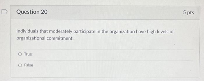 please help!! D Question 20 5 pts Individuals