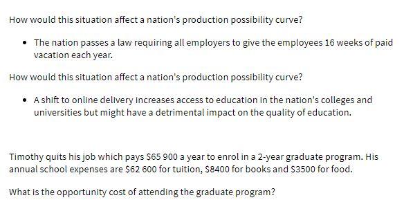 How would this situation affect a nation's