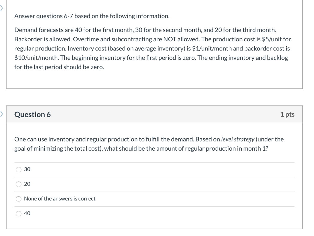 questions 7: Based on the level strategy (under
