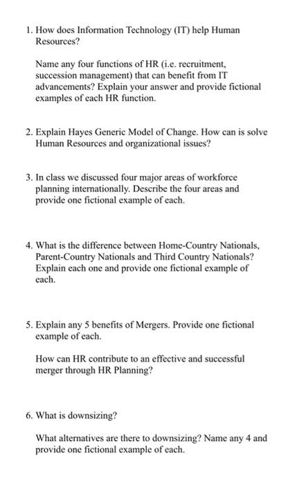 How does Information Technology (IT) help Human