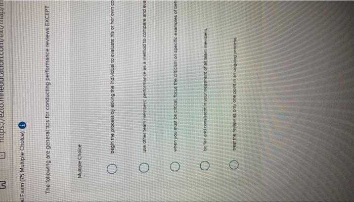 3 http al Exam (75 Multiple Choice) The following